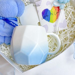 Ly sứ xanh ombre như khung trời buổi sớm