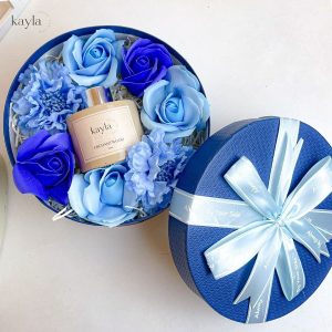 Hộp tròn màu navy thanh lịch