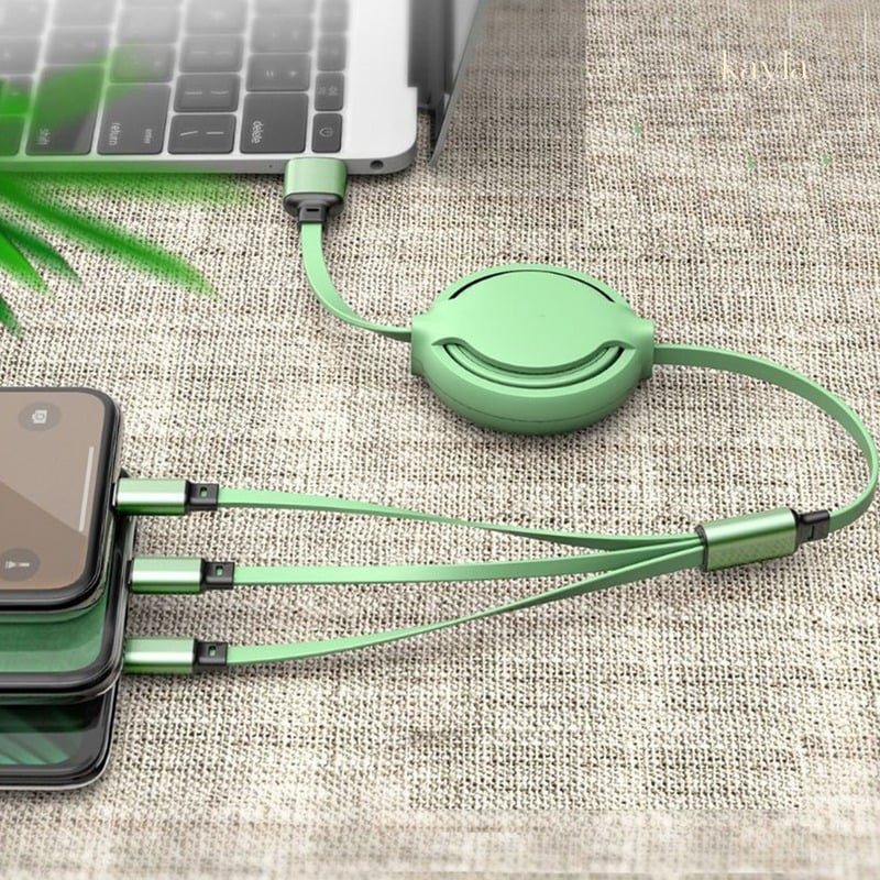 Cáp sạc nhanh Micro USB Type C 3 in 1 cho điện thoại
