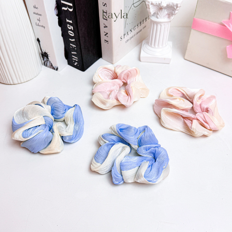 Dây buộc tóc lụa pha màu