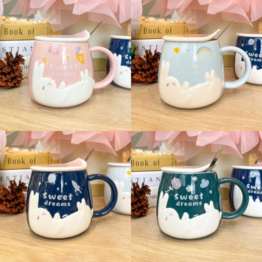 Ly Sứ Hoạ Tiết Chú Thỏ Kèm Chữ Sweet Dream Dễ Thương