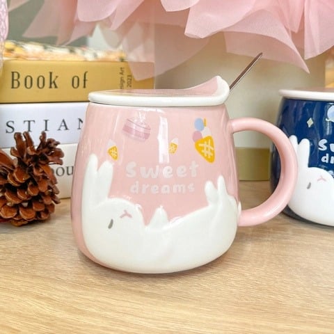 Ly Sứ Hoạ Tiết Chú Thỏ Kèm Chữ Sweet Dream Dễ Thương