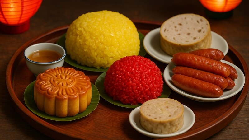 mâm cỗ trung thu
