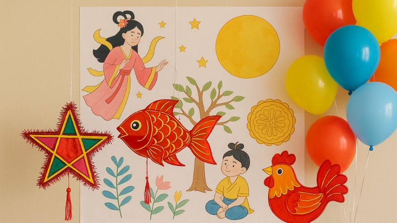 ý tưởng trang trí trung thu
