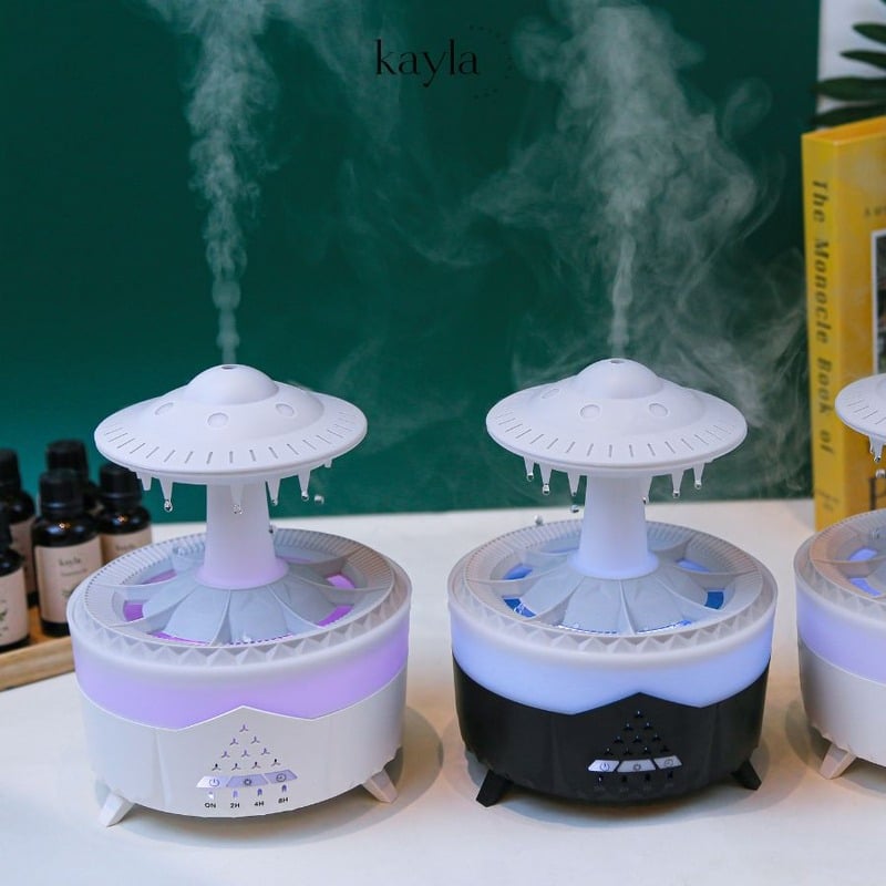 Máy Xông Tinh Dầu UFO Hiệu Ứng  Mưa Rơi