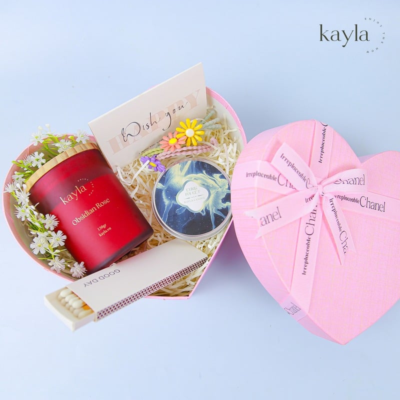 Set Trái Tim Hồng – Obsidian Rose Dịu Dàng