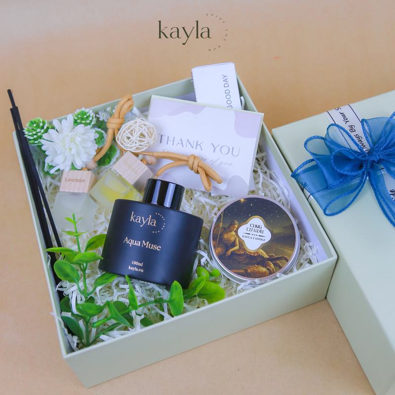 Set quà Tinh dầu Khuếch Tán Aqua Muse Tươi Mới
